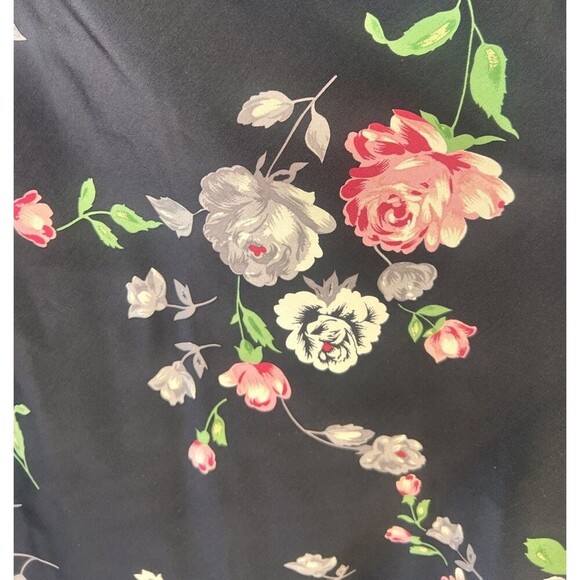 Lauren Ralph Lauren 12P 100% Silk Floral Skirt Hi-Low Layered Hem Quiet Luxury - Picture 4 of 7